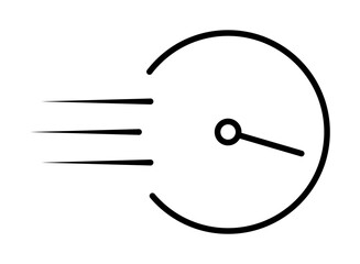 Poster - speedometer icon. Element of speed for mobile concept and web apps illustration. Thin line icon for website design and development, app development. Premium icon on white background