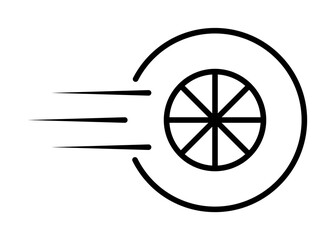 Poster - speed wheel icon. element of speed for mobile concept and web apps illustration. thin line icon for 