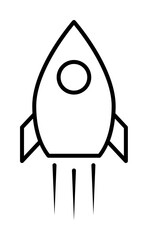 Poster - speed rocket icon. Element of speed for mobile concept and web apps illustration. Thin line icon for website design and development, app development. Premium icon on white background