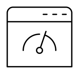Poster - speed speedometer icon. Element of speed for mobile concept and web apps illustration. Thin line icon for website design and development, app development. Premium icon on white background