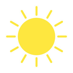 Poster - Sun, weather icon. Simple color elements of vacation icons for ui and ux, website or mobile application on white background