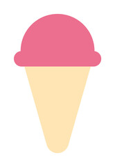 Canvas Print - Ice cream, eat icon. Simple color elements of vacation icons for ui and ux, website or mobile application on white background