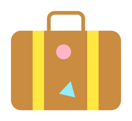 Poster - Luggage, bag icon. Simple color elements of vacation icons for ui and ux, website or mobile application on white background