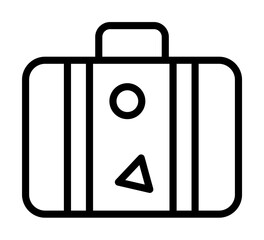 Poster - Luggage, bag icon. Simple line, outline elements of vacation icons for ui and ux, website or mobile application on white background