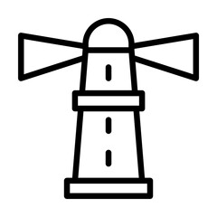 Poster - Lighthouse, building icon. Simple line, outline elements of vacation icons for ui and ux, website or mobile application on white background