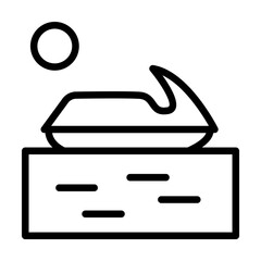 Poster - Jet ski, sea, sun icon. Simple line, outline elements of vacation icons for ui and ux, website or mobile application on white background