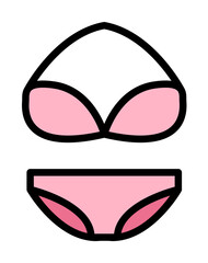 Poster - Swimsuit, clothes icon. Simple color with outline elements of vacation icons for ui and ux, website or mobile application on white background