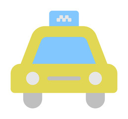Poster - taxi, car icon. simple color elements of taxi service icons for ui and ux, website or mobile applica