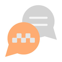 Poster - Conversation icon. Simple color elements of taxi service icons for ui and ux, website or mobile application on white background