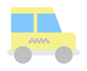 Poster - taxi, car icon. simple color elements of taxi service icons for ui and ux, website or mobile applica