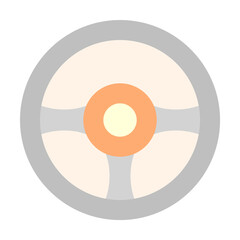Poster - steering wheel icon. simple color elements of taxi service icons for ui and ux, website or mobile ap