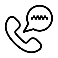 Poster - Call, bulb icon. Simple line, outline elements of taxi service icons for ui and ux, website or mobile application on white background