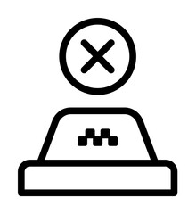 Poster - Office icon. Simple line, outline elements of taxi service icons for ui and ux, website or mobile application on white background