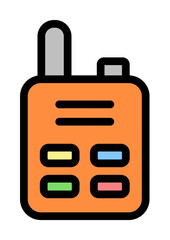 Poster - radio icon. simple color with outline elements of taxi service icons for ui and ux, website or mobil