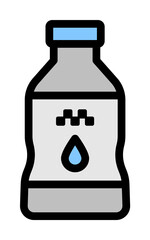 Poster - Water, bottle icon. Simple color with outline elements of taxi service icons for ui and ux, website or mobile application on white background
