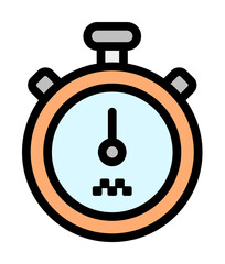 Poster - Stopwatch icon. Simple color with outline elements of taxi service icons for ui and ux, website or mobile application on white background