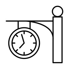 Poster - Clock station icon. Element of train station icon on white background
