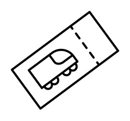Poster - Ticket train icon. Element of train station icon on white background