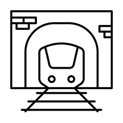 Poster - Tunnel train icon. Element of train station icon on white background