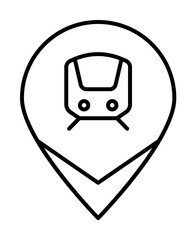 Poster - Location train icon. Element of train station icon on white background