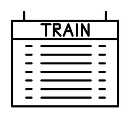 Poster - Schedule train icon. Element of train station icon on white background
