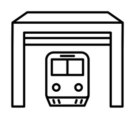 Poster - Train station train icon. Element of train station icon on white background