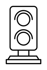 Poster - Traffic light railway icon. Element of train station icon on white background