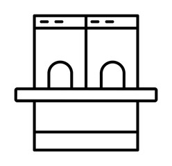Poster - Ticket office ticket icon. Element of train station icon on white background