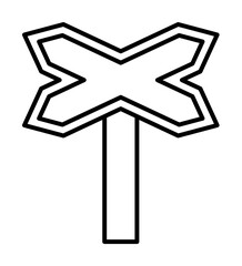 Poster - Sign railway icon. Element of train station icon on white background