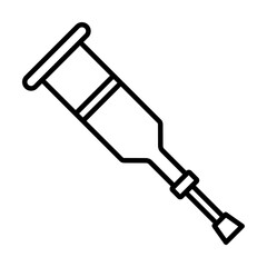 Poster - Crutches traumatology icon. Simple line, outline elements of traumatology icons for ui and ux, website or mobile application on white background