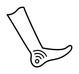 Poster - Leg pain joint icon. Simple line, outline elements of traumatology icons for ui and ux, website or mobile application on white background