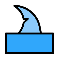 Poster - Shark, ocean icon. Simple color with outline elements of saving marine icons for ui and ux, website or mobile application on white background