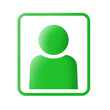 © bank - green people profile frame