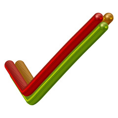 Poster - Check mark symbol or icon design in 3d rendering