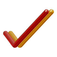 Poster - Check mark symbol or icon design in 3d rendering