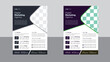 © BAHARTC11 - poster flyer pamphlet brochure cover design layout space for photo background,  Business Flyer Layout in Two Colors, Corporate business cover and back page a4 flyer design template for print, Busines