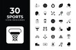 Sports icons Related Objects and Elements. Vector Illustration Collection. creative Icons Set. stock illustration