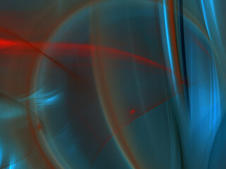 blue and red abstract fractal background 3d rendering illustration