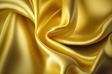 yellow silk silky satin fabric elegant extravagant luxury wavy shiny luxurious shine drapery background wallpaper seamless abstract showcase backdrop artistic design presentation material texture