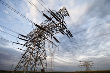 Wall Mural - high voltage electric tower line