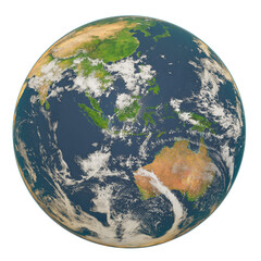 Wall Mural - planet earth globe isolated on transparent background. elements of this image furnished by nasa. 3d 
