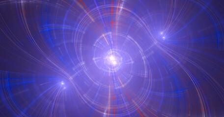Poster - Fractal spiral. Abstract fractal patterns and shapes. Dynamic flowing natural forms.