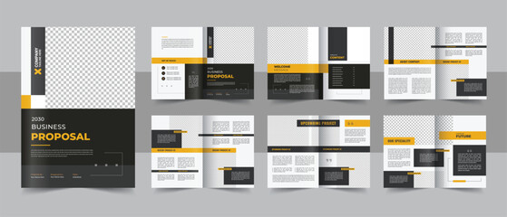 Wall Mural - portfolio layout, architecture and interior portfolio layout design, a4 standard size print ready br