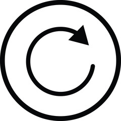 Poster - refresh icon in circle vector . reload icon . restart sign for websites and apps