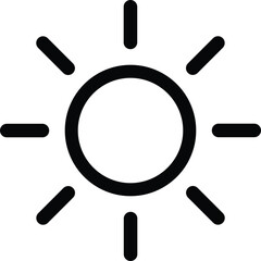 Poster - Sun icon vector ,summer style . Brightness icon . Summer sun icon