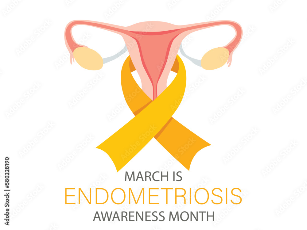Endometriosis Awareness Month Poster Design Stock Vector | Adobe Stock