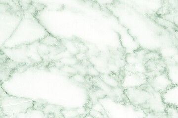 Fototapete - Green white marble wall surface gray pattern graphic abstract light elegant for do floor plan ceramic counter texture tile silver background.