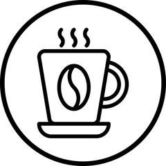 Sticker - vector  coffee icon style