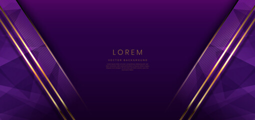 abstract background luxury dark purple elegant geometric diagonal with gold lighting effect and spar