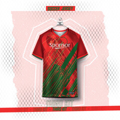 Wall Mural - Soccer jersey design for sublimation.abstract mordern sports jersey design template 